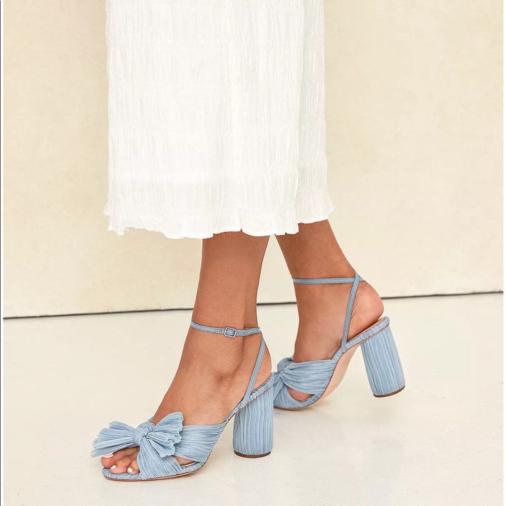 BNIB Loeffler Randall Camellia Bow High Heel Sandals